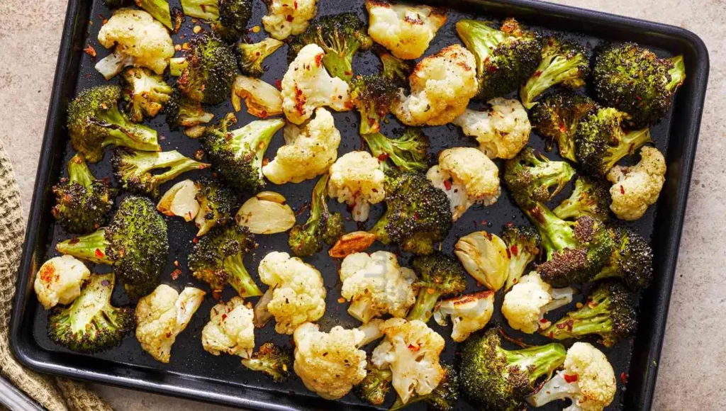 قرار دادن گل کلم ها در فر