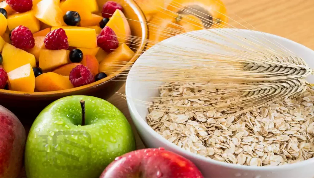 عکسی از منابع غذایی فیبر
