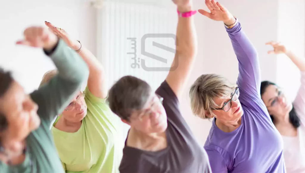 تصویری از یک حرکت ورزش ایروبیک