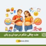 علت چاقی شکم در مردان و زنان